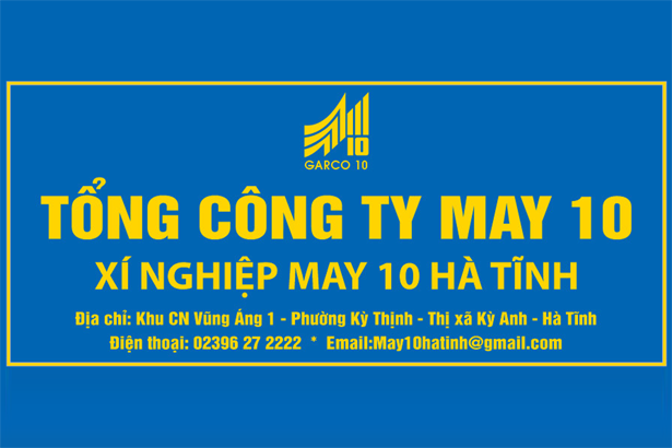 Chi nhánh Tổng Công ty May 10 - Công ty Cổ phần - Xí nghiệp May 10 Hà Tĩnh tuyển 800 lao động may công nghiệp