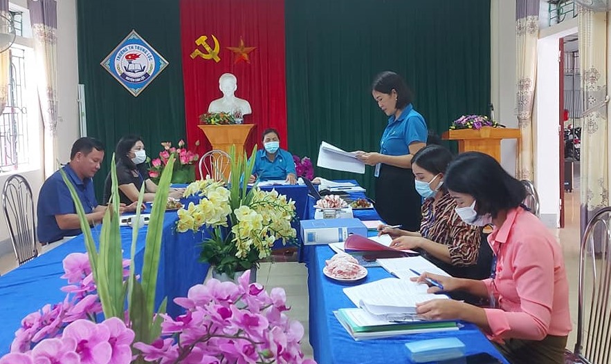 Can Lộc: Tập trung kiểm tra hoạt động công đoàn khối trường học trên địa bàn