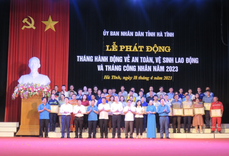Hà Tĩnh: Phát động Tháng hành động về An toàn, vệ sinh lao động và Tháng Công nhân năm 2023