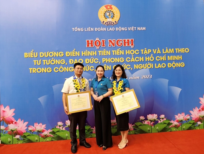Hà Tĩnh có 2 điển hình học tập và làm theo Bác được Tổng Liên đoàn Lao động Việt Nam tặng Bằng khen