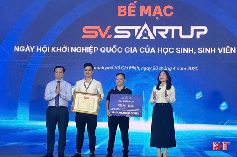 Sinh viên Trường Cao đẳng Công nghệ Hà Tĩnh giành giải ba cuộc thi khởi nghiệp toàn quốc