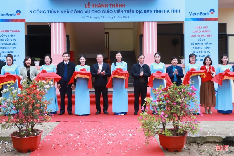 Khánh thành 6 nhà công vụ cho giáo viên các xã vùng khó khăn ở Hà Tĩnh