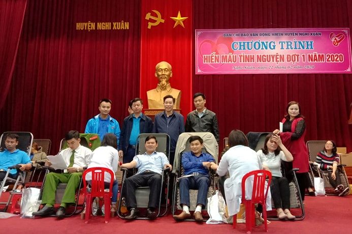 Nghi Xuân: Hiến máu tình nguyện đợt 1 năm 2020