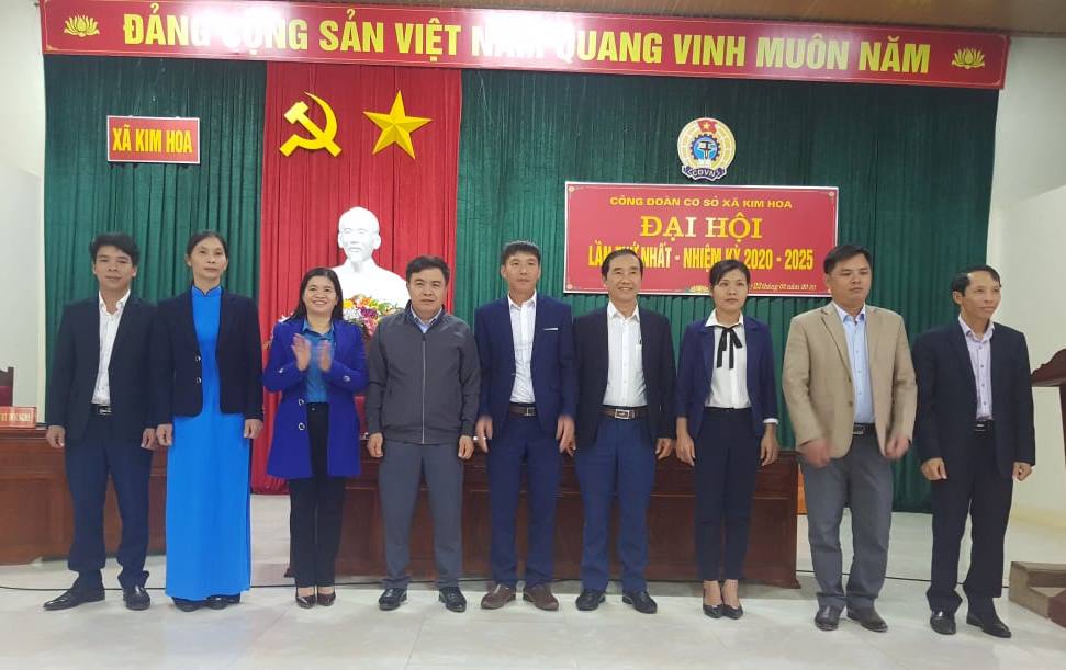 CĐCS xã Tân Mỹ Hà, CĐCS xã Kim Hoa tổ chức Đại hội lần thứ 1 nhiệm kỳ 2020 - 2025