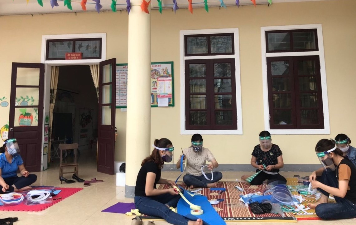 Trường MN Hương Giang tích cực phòng, chống dịch Covid-19