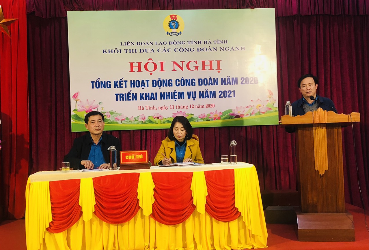 Khối thi đua các Công đoàn ngành tổ chức Hội nghị Tổng kết năm 2020, triển khai nhiệm vụ năm 2021