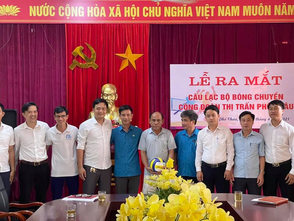 Công đoàn thị trấn Phố Châu huyện Hương Sơn: Tổ chức Lễ ra mắt Câu lạc bộ Bóng chuyền 