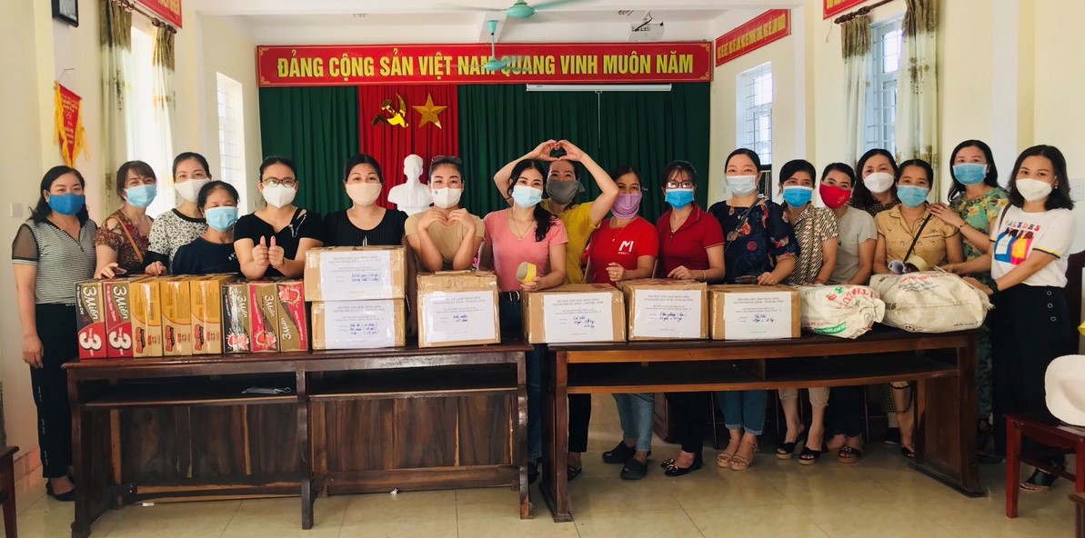 Đoàn viên Trường Tiểu học Đồng Môn (TP Hà Tĩnh) gửi yêu thương về Miền Nam ruột thịt