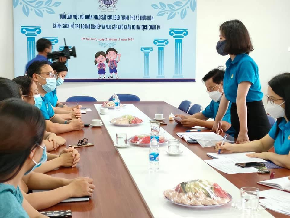 Thành phố Hà Tĩnh: Khảo sát, đồng hành, hỗ trợ người lao động và người sử dụng lao động gặp khó khăn do đại dịch Covid-19