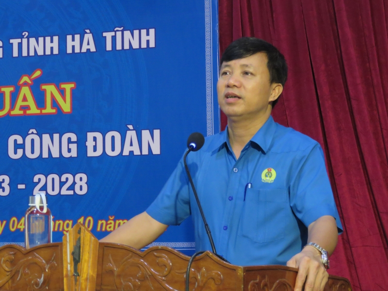 LĐLĐ Hà Tĩnh: Tập huấn công tác đại hội công đoàn các cấp nhiệm kỳ 2023 - 2028