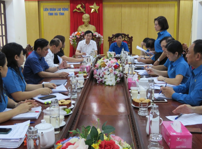 Duyệt nội dung Đại hội Công đoàn huyện Hương Khê lần thứ VIII, nhiệm kỳ 2023 - 2028