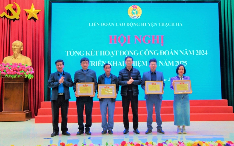 LĐLĐ huyện Thạch Hà: Tổng kết hoạt động Công đoàn năm 2024, triển khai nhiệm vụ năm 2025