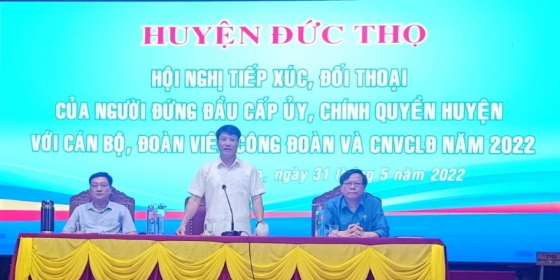 Đức Thọ: Đối thoại giữa người đứng đầu cấp ủy, chính quyền với cán bộ, đoàn viên công đoàn, CNVCLĐ 