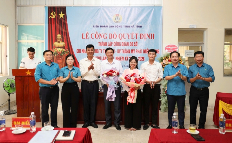 Thành lập Công đoàn cơ sở Chi nhánh Công ty TNHH TM-DV Thành Mỹ Phát Miền Trung