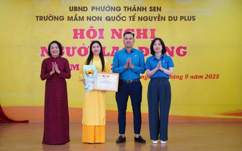 Trường Mầm non Quốc tế Nguyễn Du Plus phối hợp tổ chức Hội nghị Người lao động năm 2025.