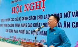 Công đoàn các Khu kinh tế tỉnh tổ chức hội nghị tuyên truyền các chế độ chính sách cho lao động nữ và phát động chương trình nâng cao chất lượng bữa ăn ca cho đoàn viên, CNLĐ.